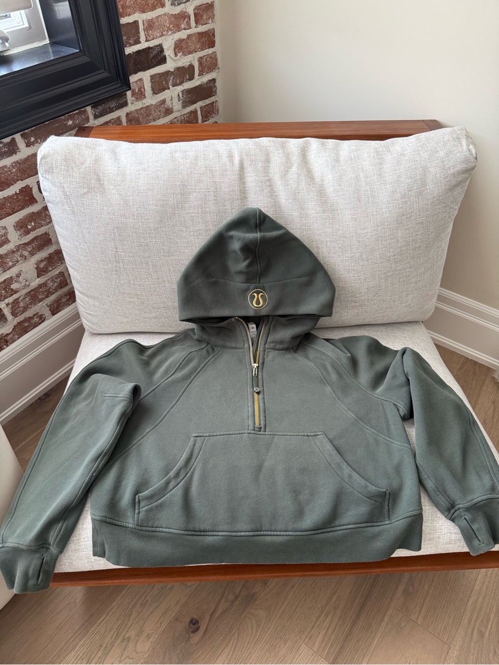 lululemon  Half-Zip Hooded Sweatshirt - Olive